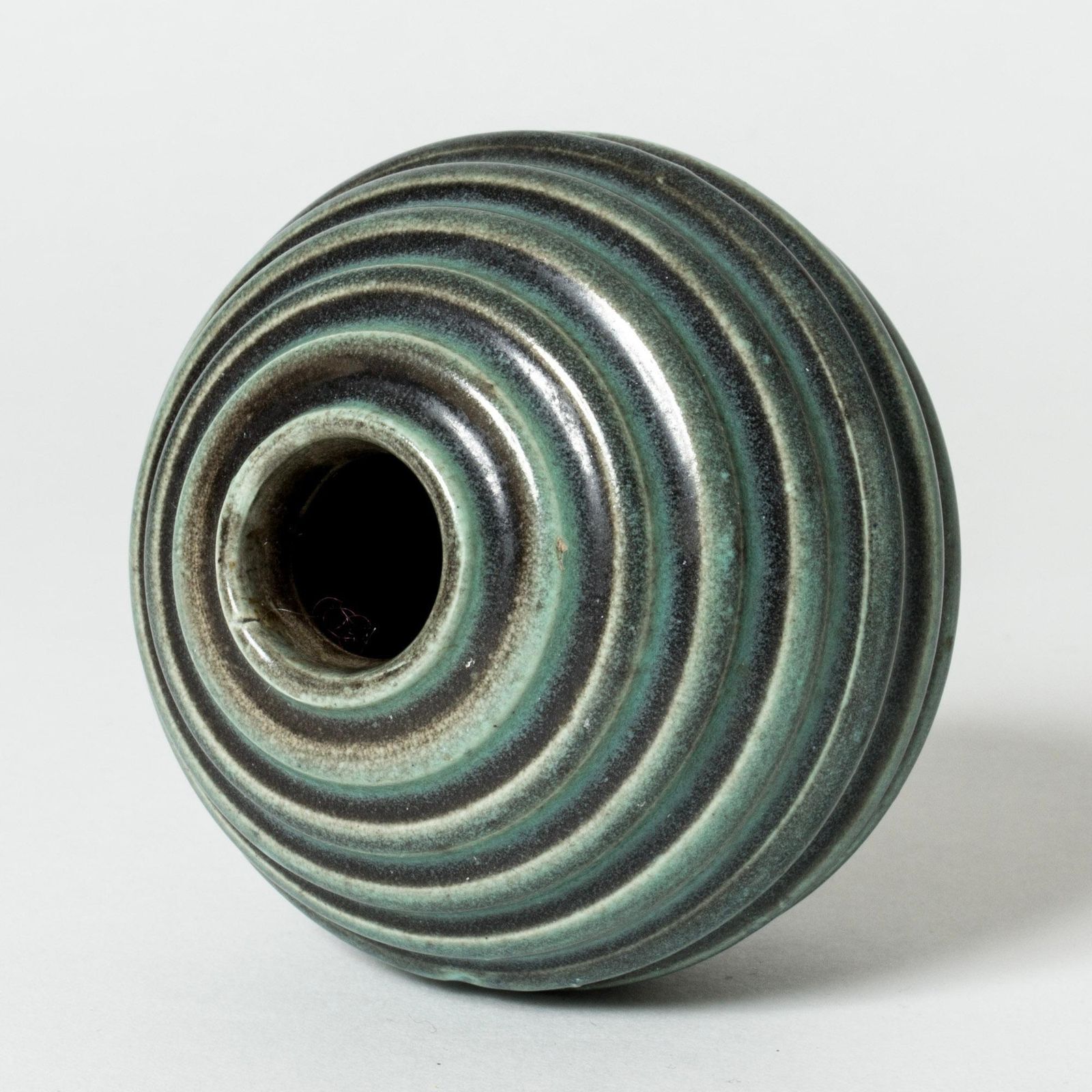Vase vintage en grès par Ewald Dahlskog, Bo Fajans, Suède, années 1930 photo 495.0
