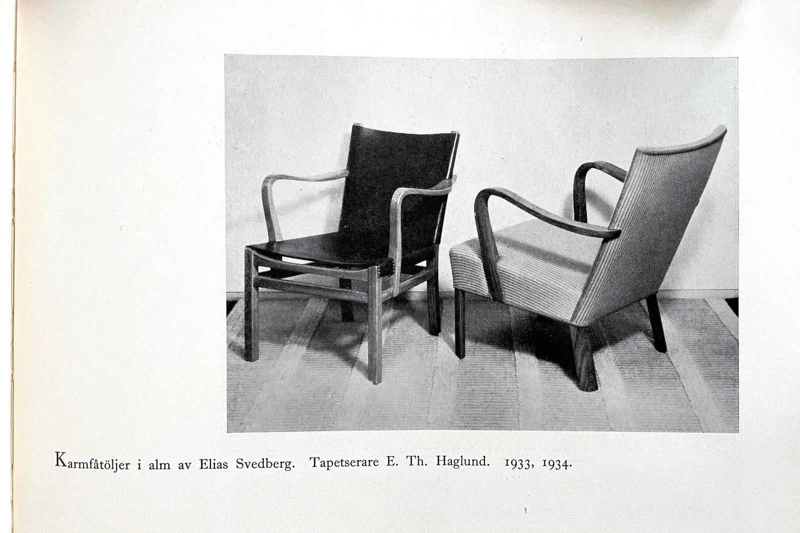 photo furniture Scandinavian Modern fauteuils van Elias Svedberg, Zweden, jaren 1930