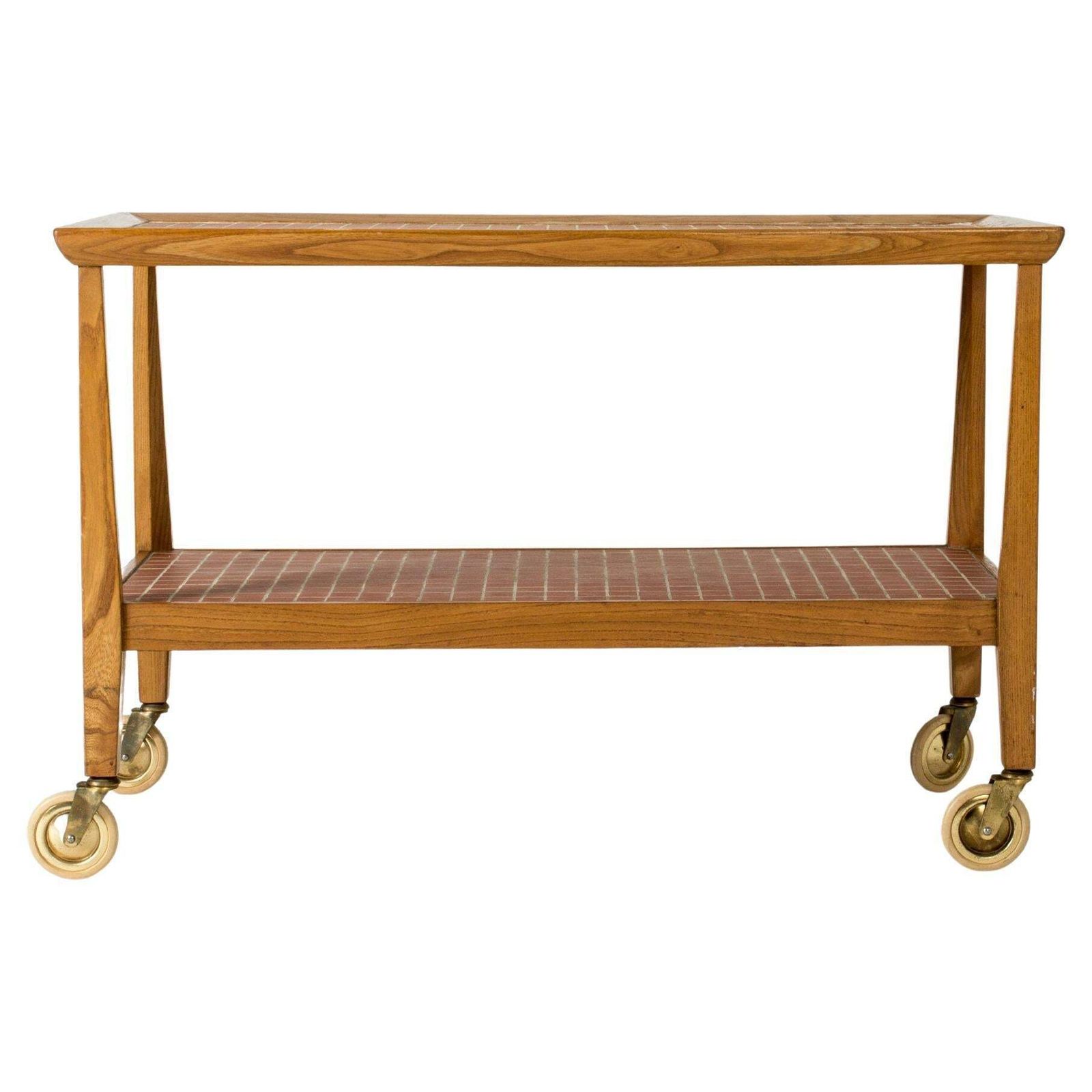 Mid-Century serveerwagen van Otto Schulz, Boet, Zweden, ca. jaren 1950