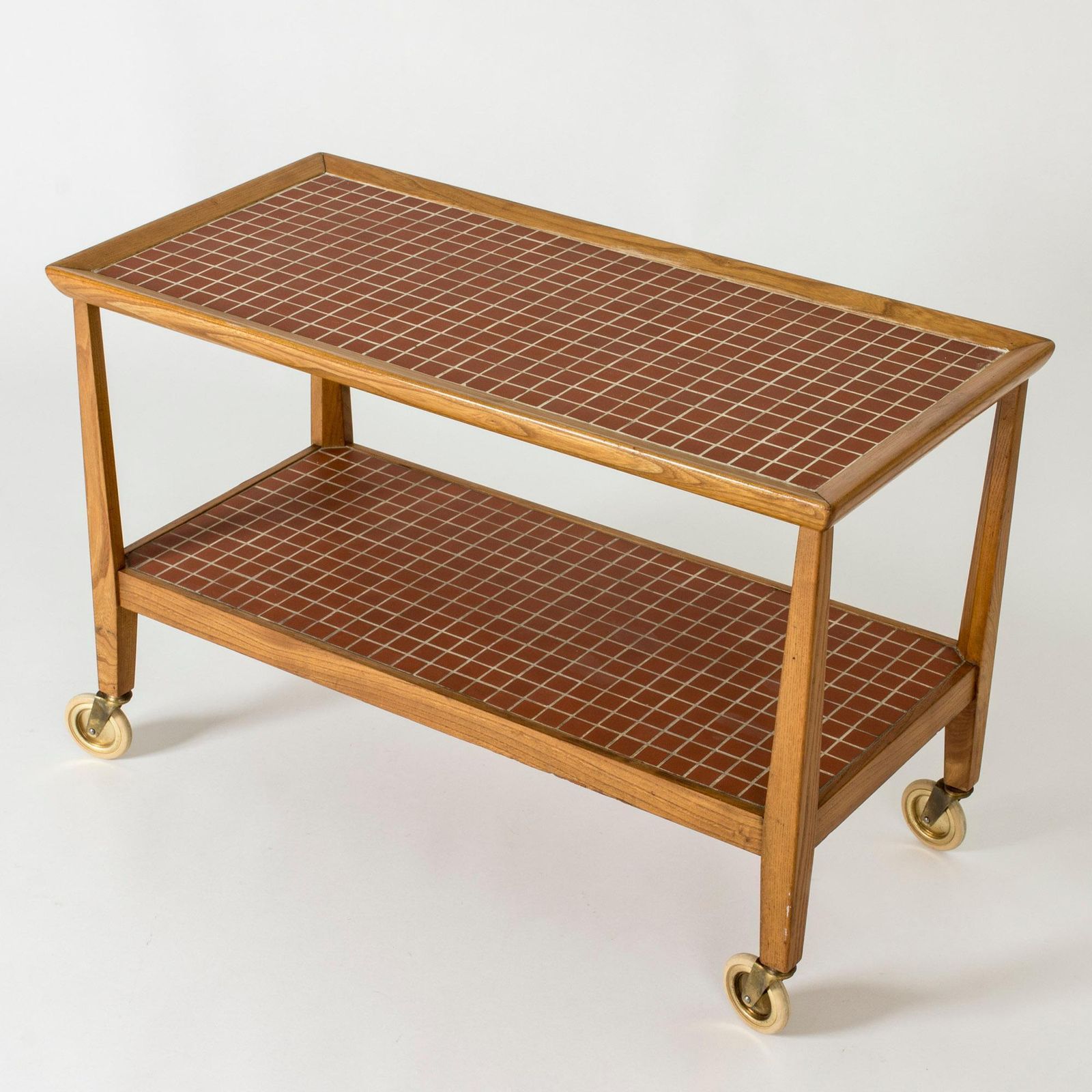 Mid-Century serveerwagen van Otto Schulz, Boet, Zweden, ca. jaren 1950 photo Woonaccessoires