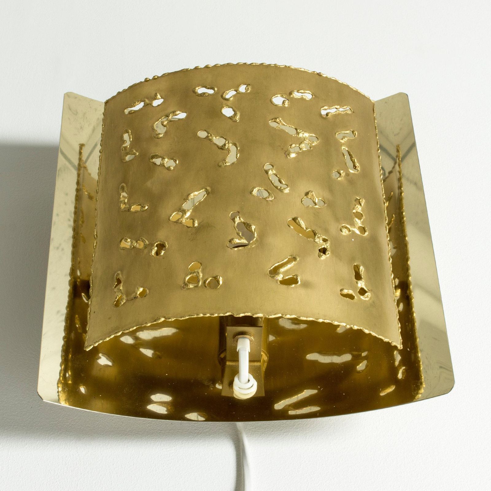 Applique murale brutaliste Boréns, Suède, années 1970 photo Luminaires