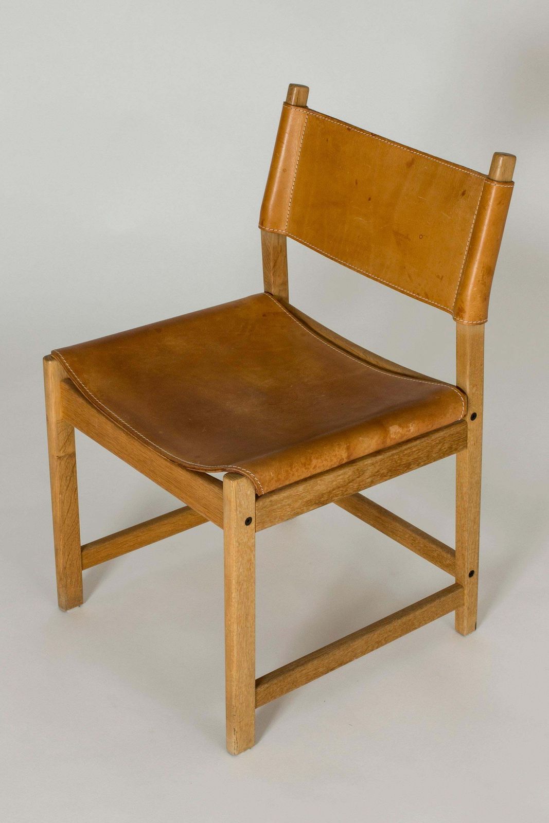 Chaise d'appoint en chêne et cuir par Kurt Østervig, Sibast, Danemark, années 1960 photo 924.0