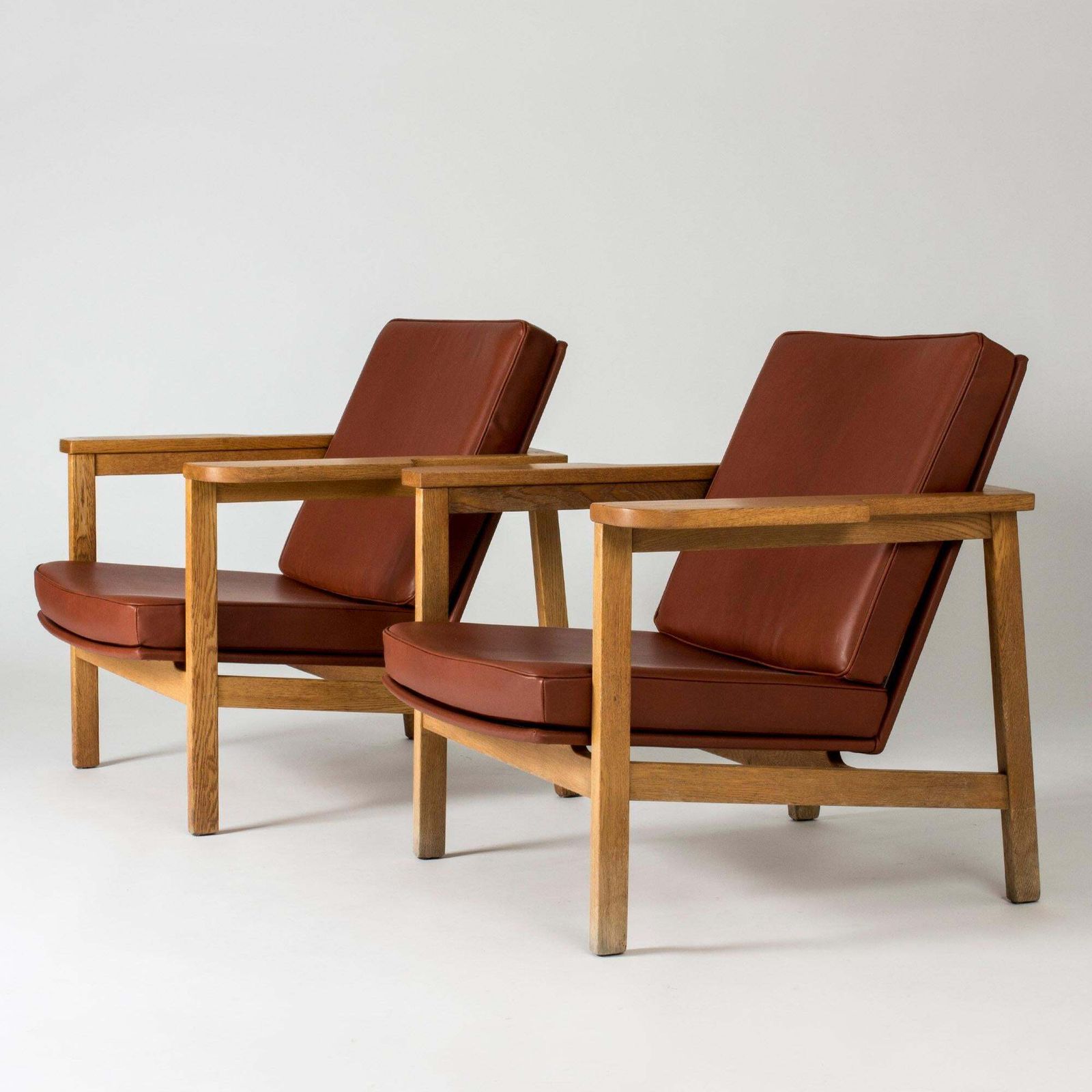 Paar loungestoelen van Carl Axel Acking voor Nordiska Kompaniet, Zweden, jaren 1950 photo furniture