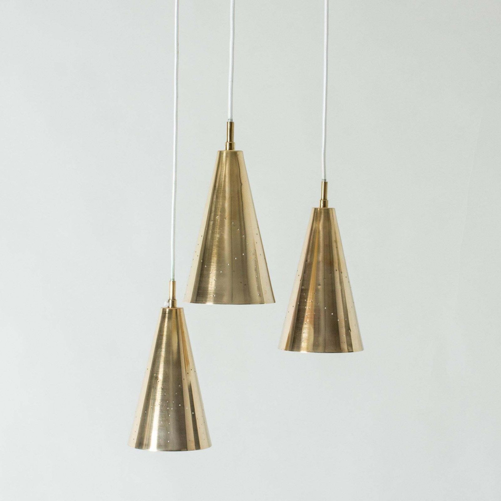Rare Brass Ceiling Lamp By Hans Agne Jakobson. Sweden, 1950s. photo Lighting