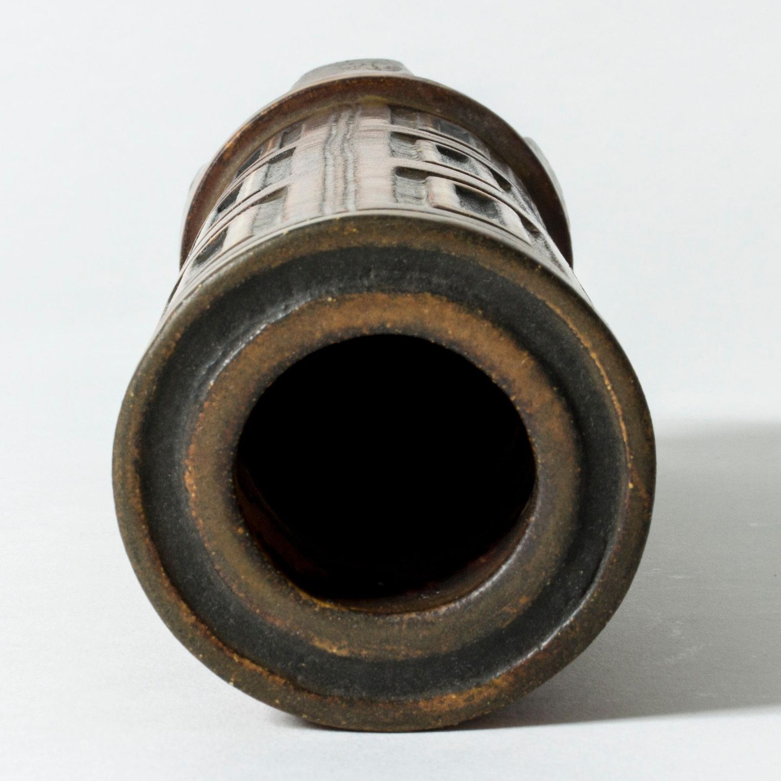 Stoneware "Farsta Rust" Vase By Wilhelm Kåge For Gustavsberg, Sweden, 1940s photo 6374.0