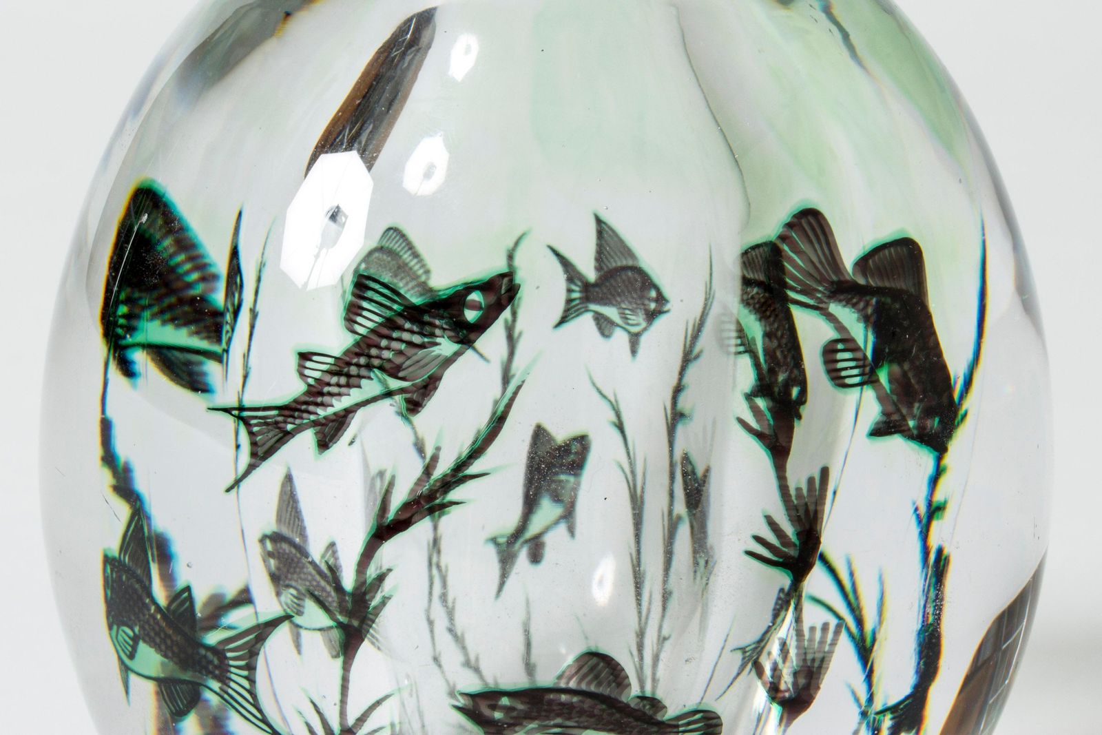 Vase Graal par Edward Hald pour Orrefors, Suède, 1953 photo vintage
