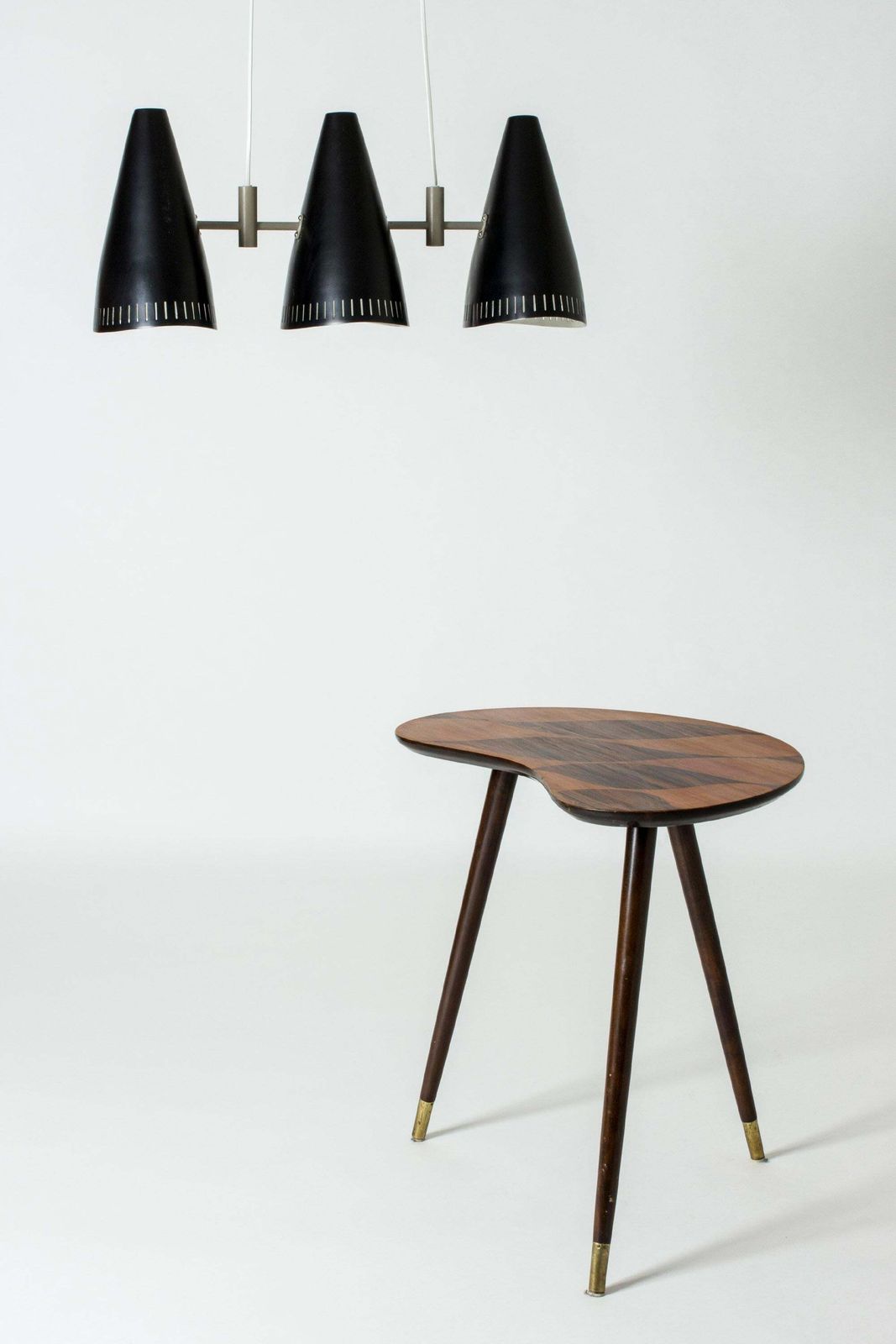 photo for sale Zweedse gelakte metalen plafondlamp van Eje Ahlgren voor Luco, jaren 1950