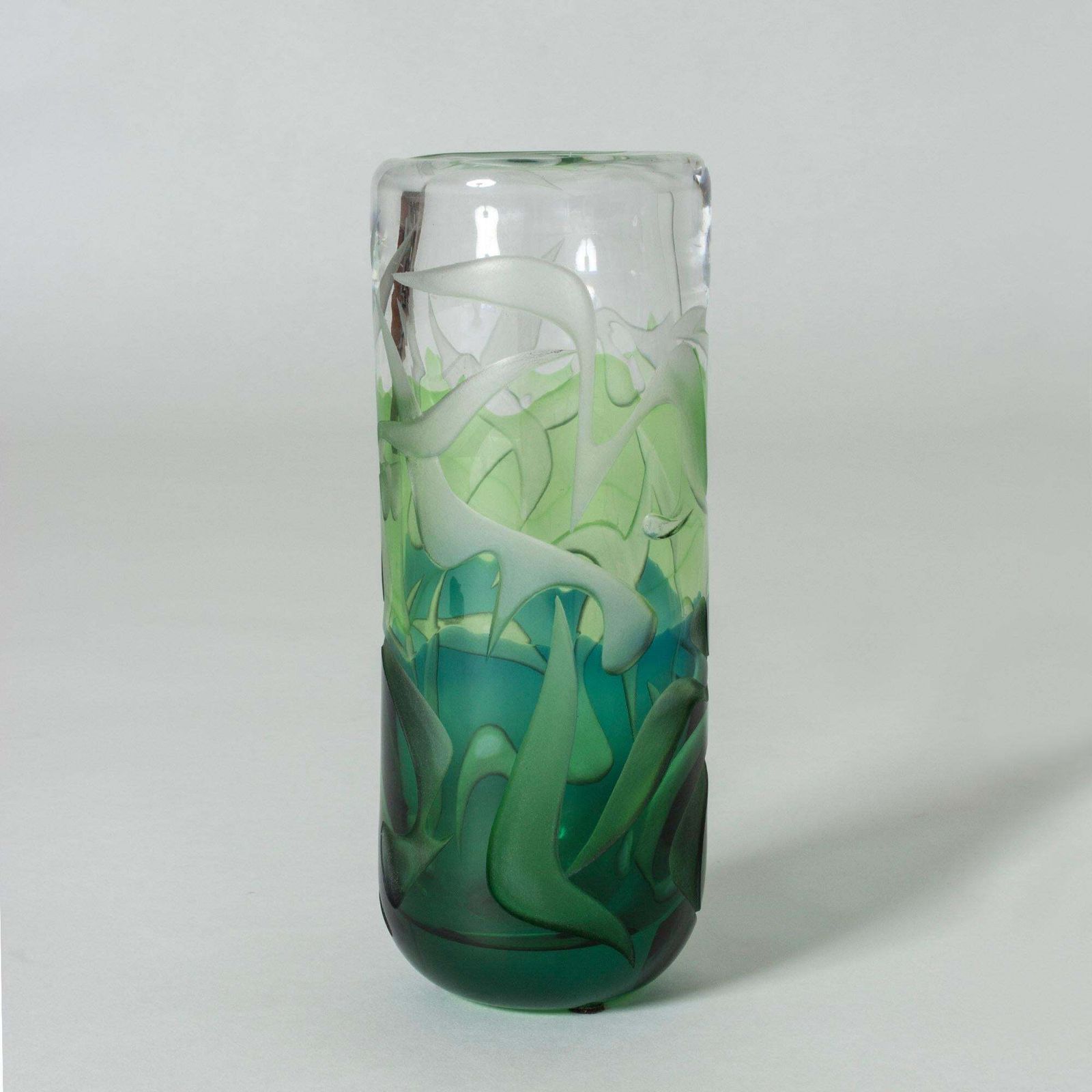Vicke Lindstrand Glass Vase, Scandinavian Modern, Sweden, 1950s photo furniture