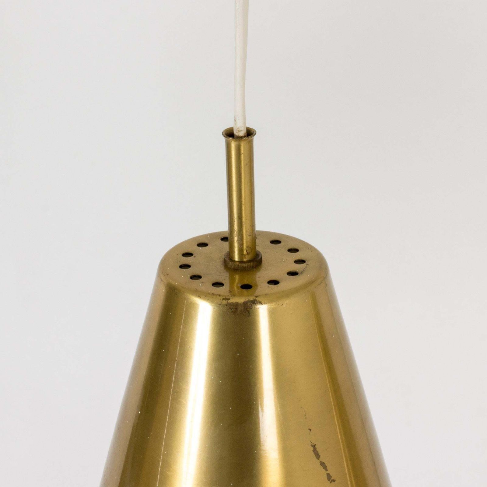 Set Of Four Brass Pendant Lamps By Hans Bergström, 1950s Sweden photo buy