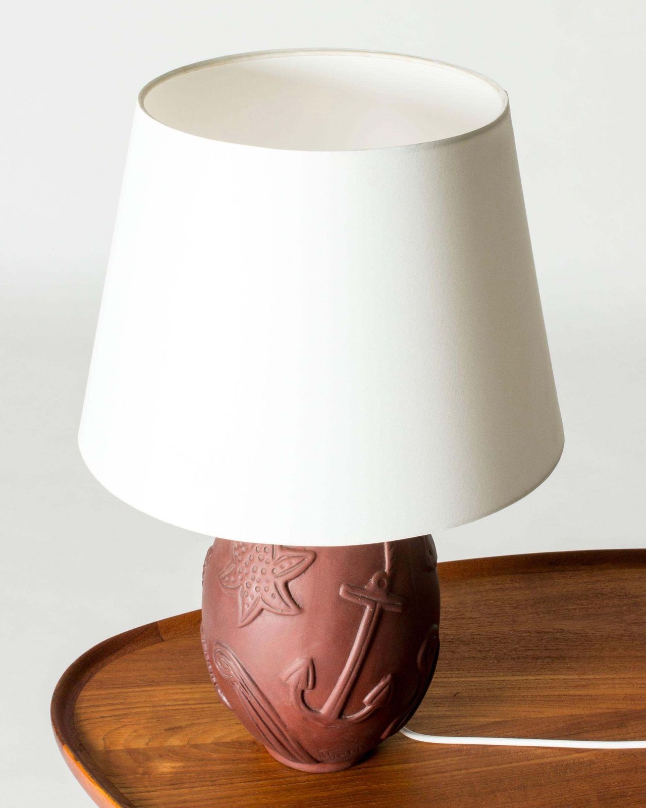 Lampe de table mid-century en grès par Anna-Lisa Thomson, Suède, années 1940 photo for sale