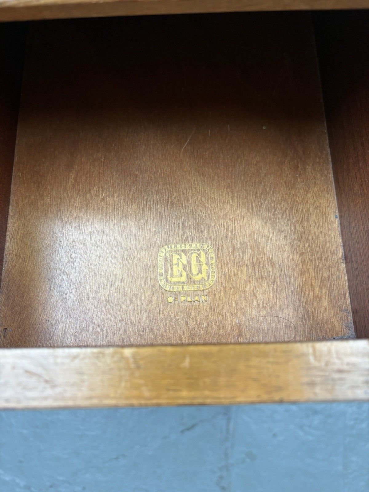 Furniture Vintage Mid Century G Plan "Brandon" Range Oak Chest Of Five Drawers 1950s photo