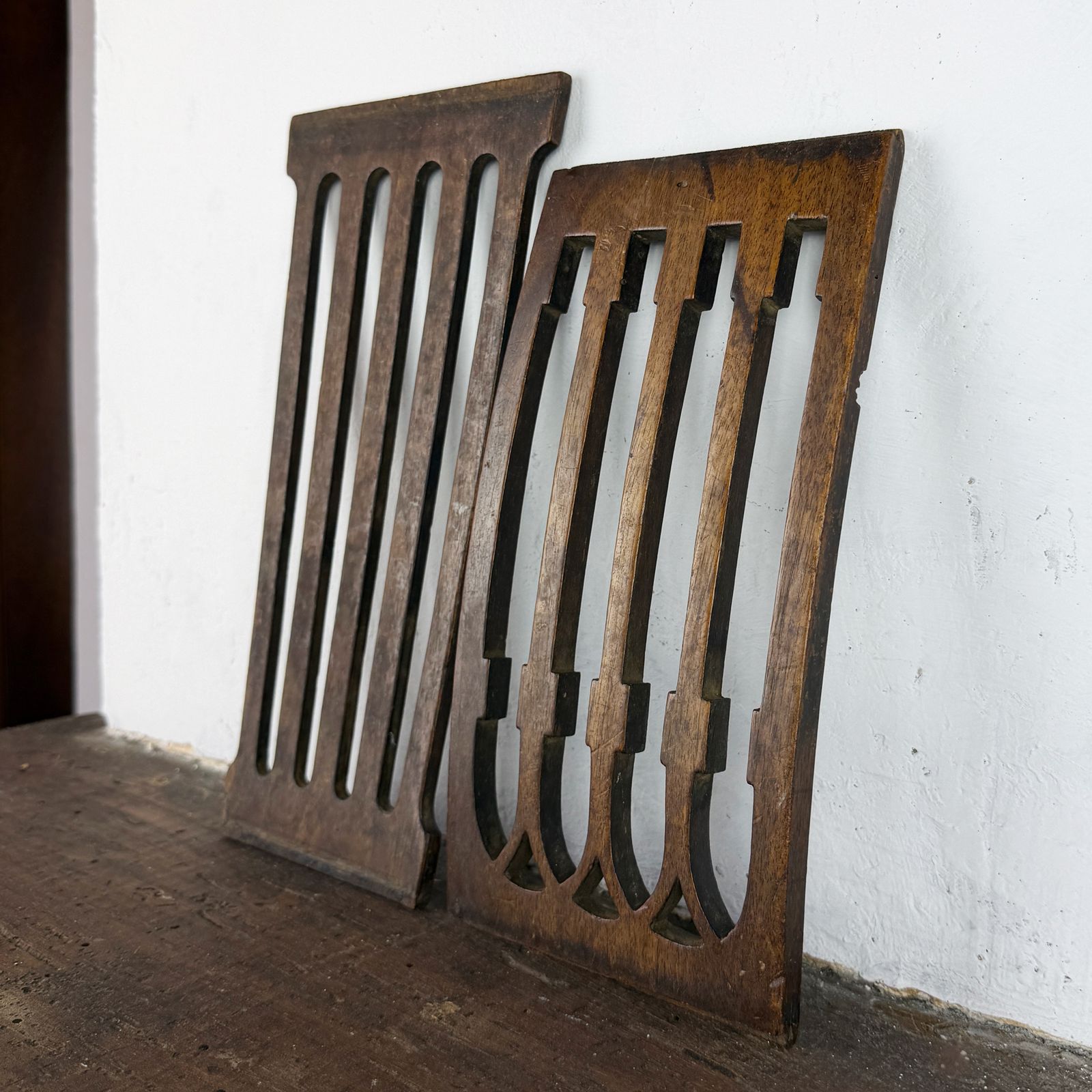 Set Of 2 Antique French Wooden Furniture Fragments, Architectural Salvage photo for sale
