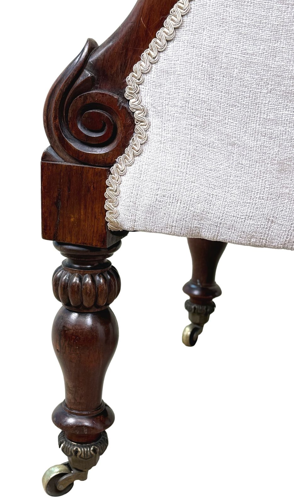 Furniture 19th Century Rosewood Tub Library Armchair, English Regency Period (England, Circa 1835) photo