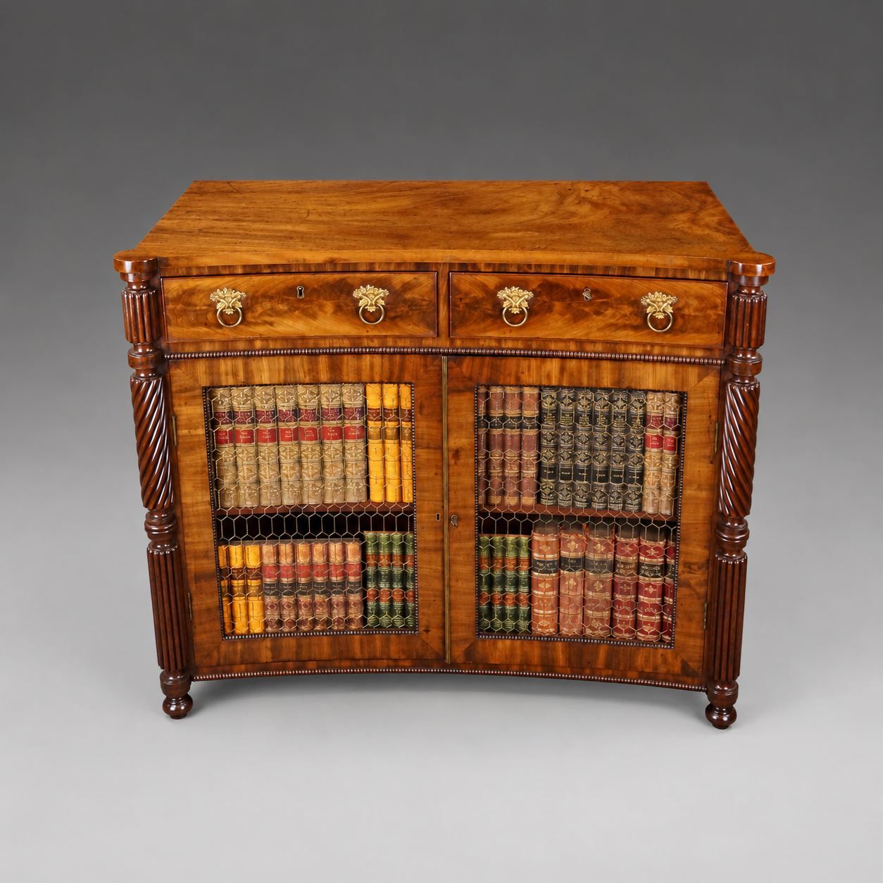 Bijzonder William IV mahonie concaaf sidetabinet photo furniture