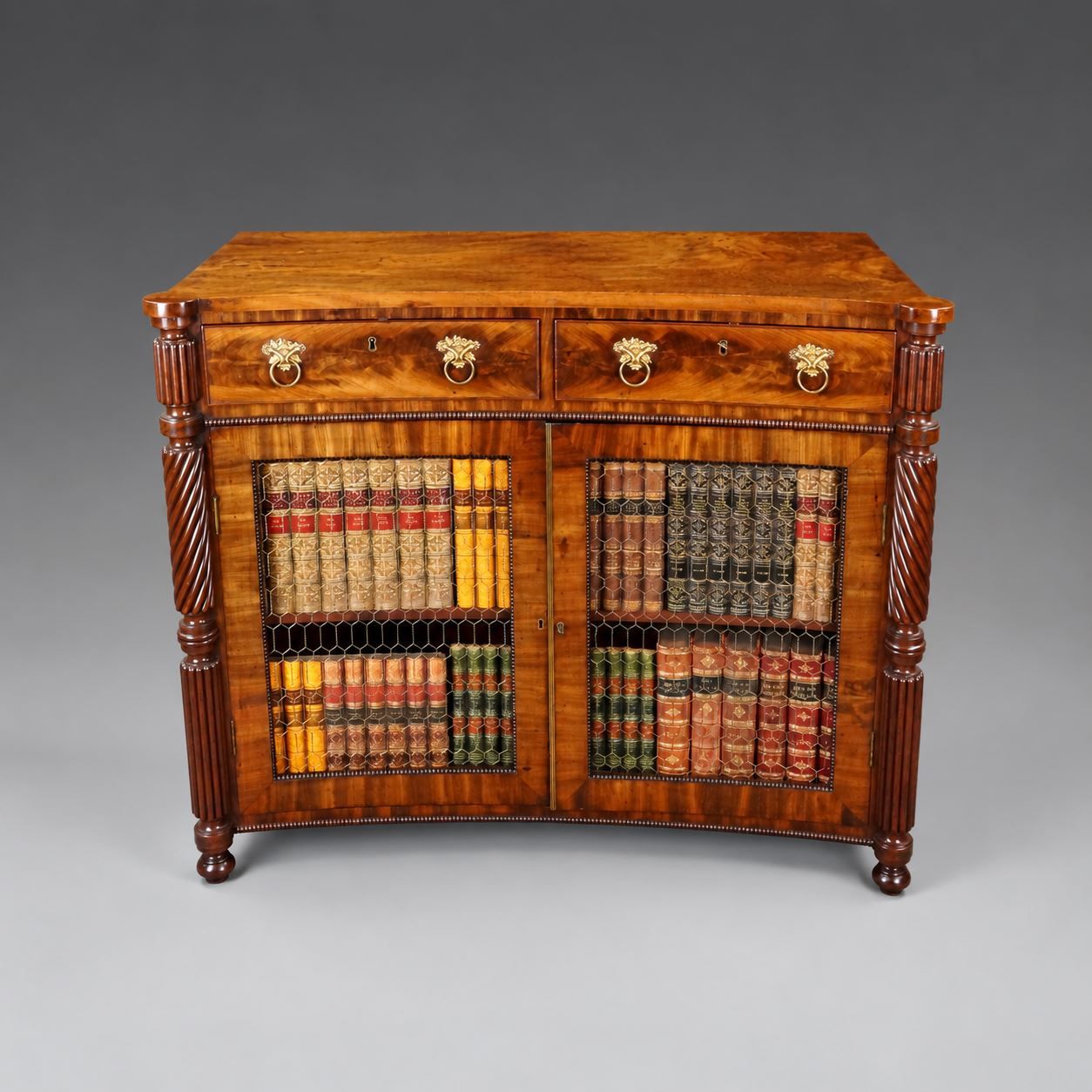 Bijzonder William IV mahonie concaaf sidetabinet photo 3450.0