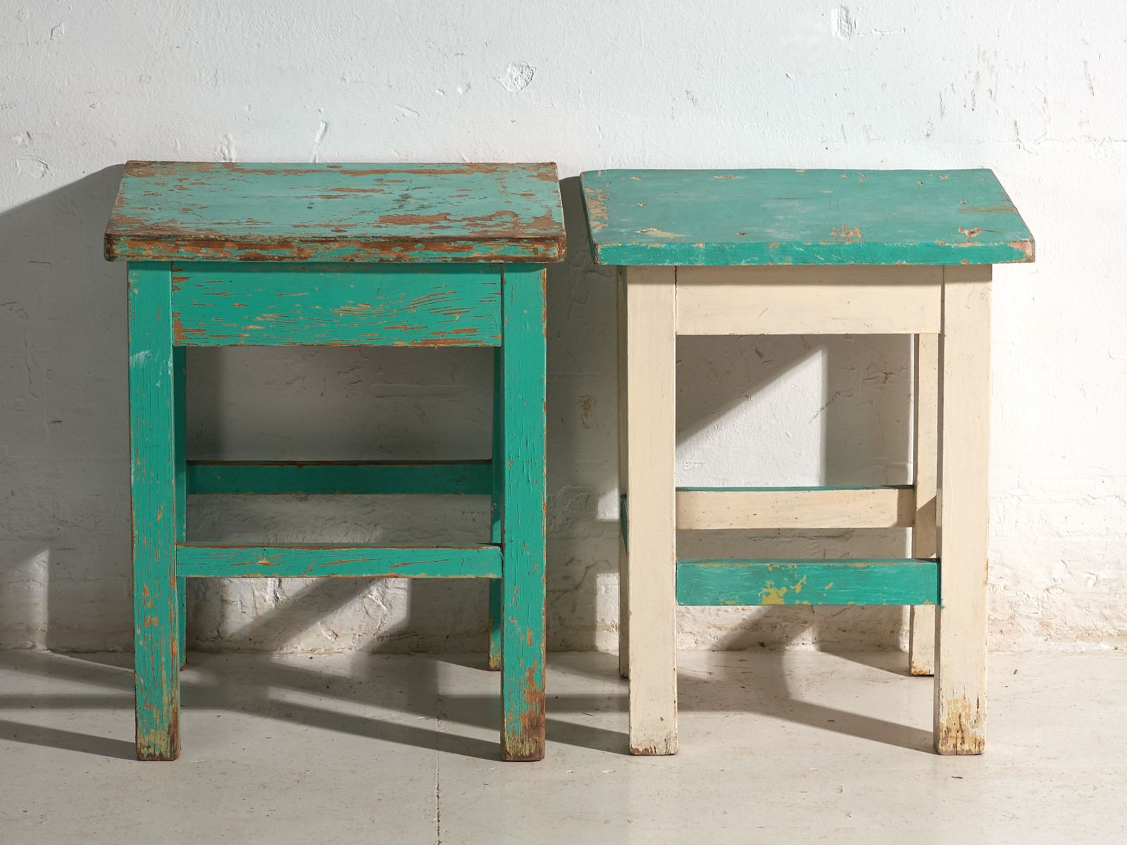 Antique Bedside Tables In Pine Wood – Central Europe, Circa 1940 #14 photo Furniture