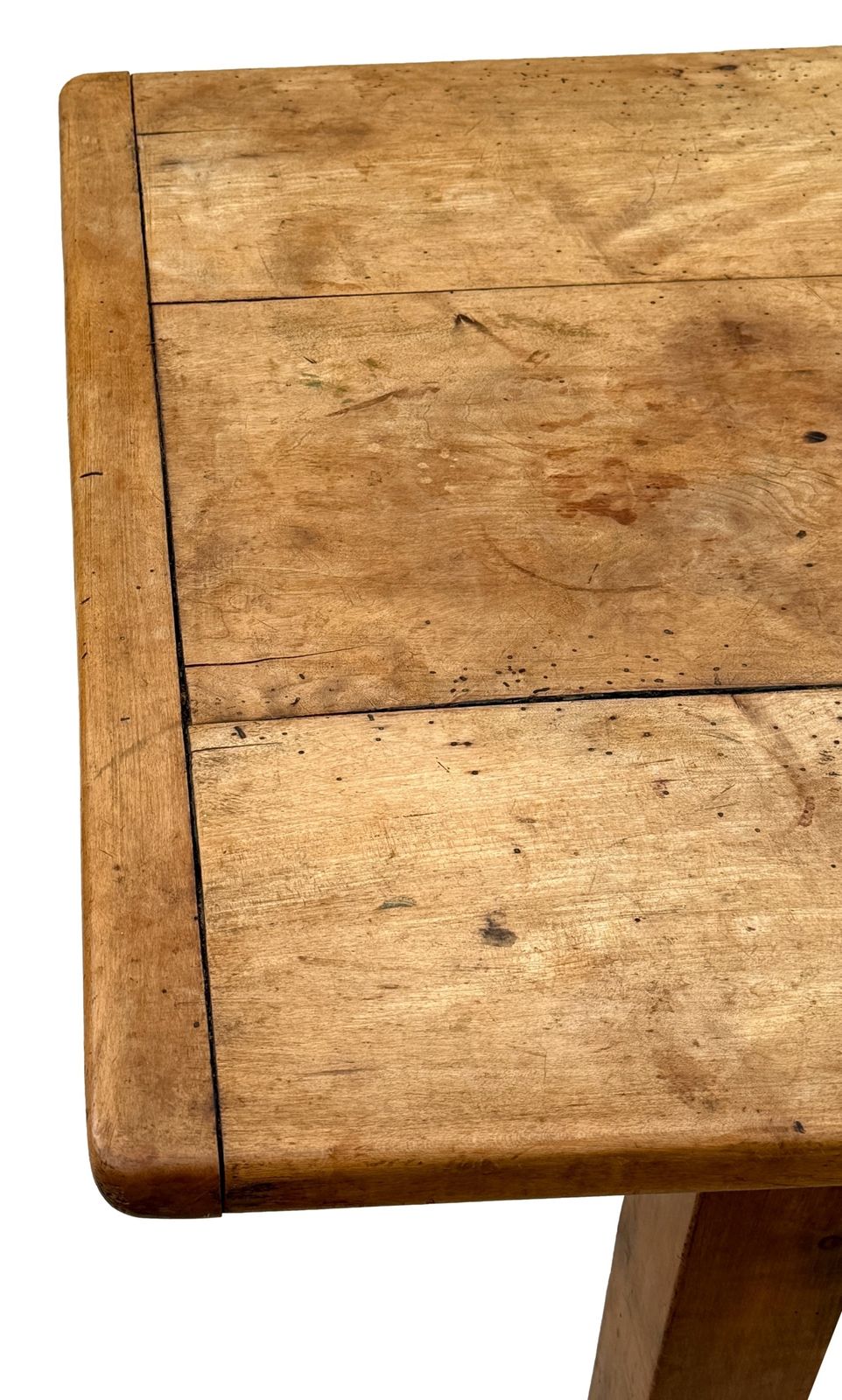 Large Early 19th Century Sycamore Farmhouse Kitchen Dining Table, French Provincial (France, Circa 1820) photo vintage