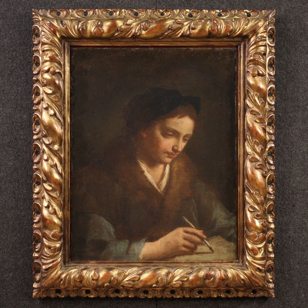 Antiek Italiaans portretschilderij uit de 17e eeuw