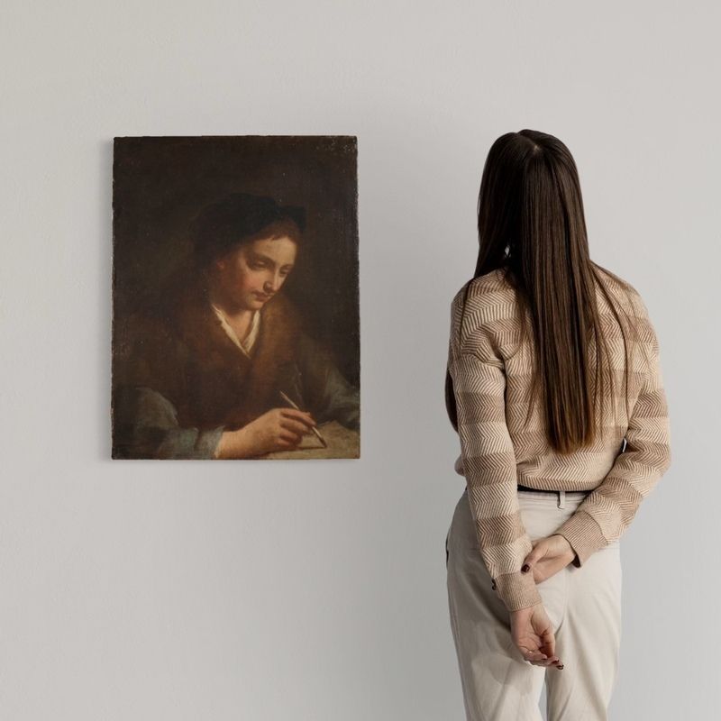 Antiek schilderij, 17e-eeuws Italiaans portret photo vinterior