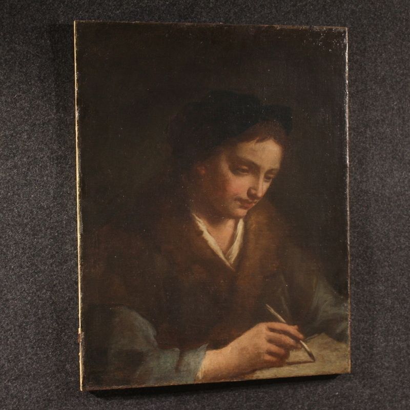 photo vintage Antiek schilderij, 17e-eeuws Italiaans portret