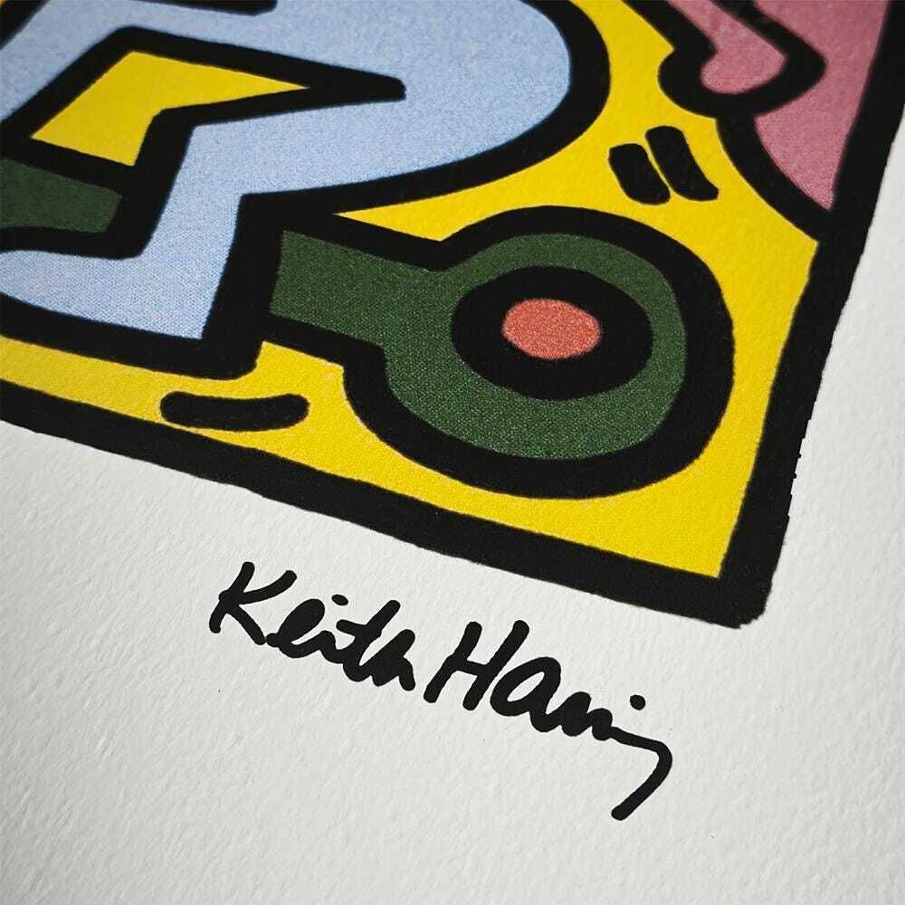 1990s Keith Haring Limited Edition Lithograph Numbered In Pencil.  °°°°Ddp Shipping  To The Uk, With Duties Prepaid. photo for sale