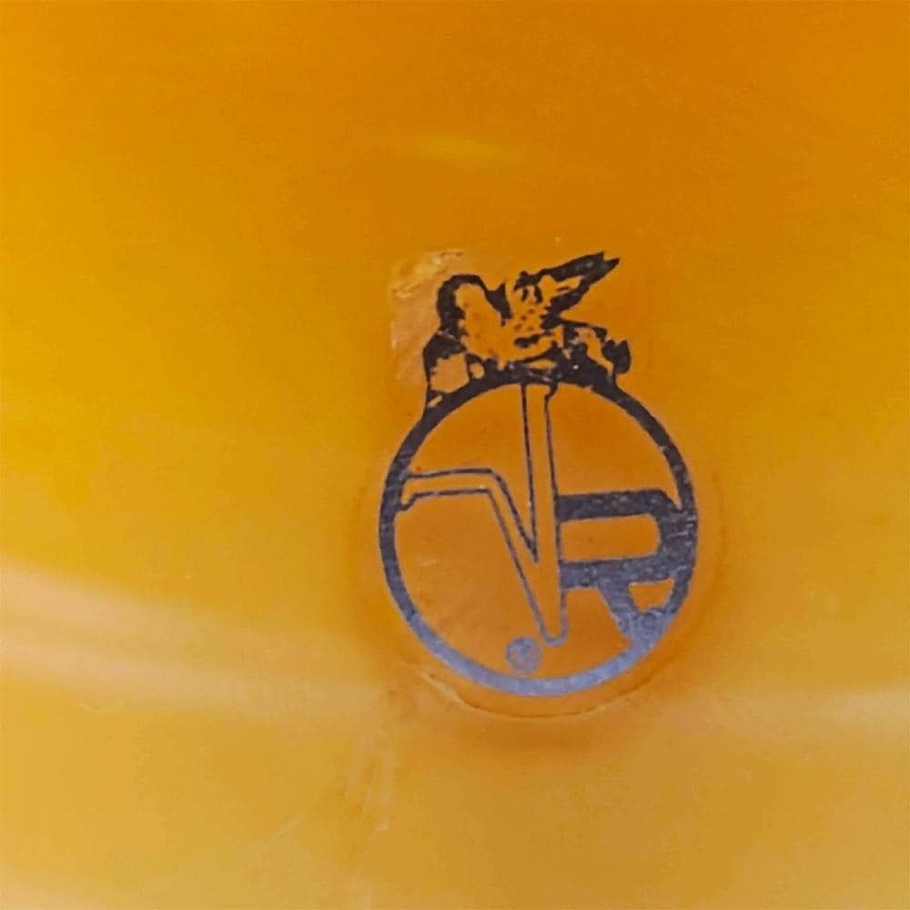 photo vinterior Zeldzame asbak uit de jaren 1950, ontworpen door Alfredo Barbini, handgemaakt Murano-glas, geproduceerd door de historische fabriek Vecchia Murano V.M. 17 cm / 6,69 inch