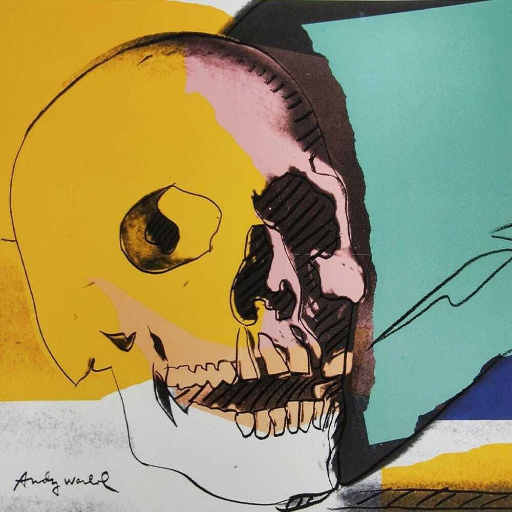 1980s Andy Warhol "Skull" Limited Edition Lithograph By Cmoa 50 X 50 Cm photo furniture