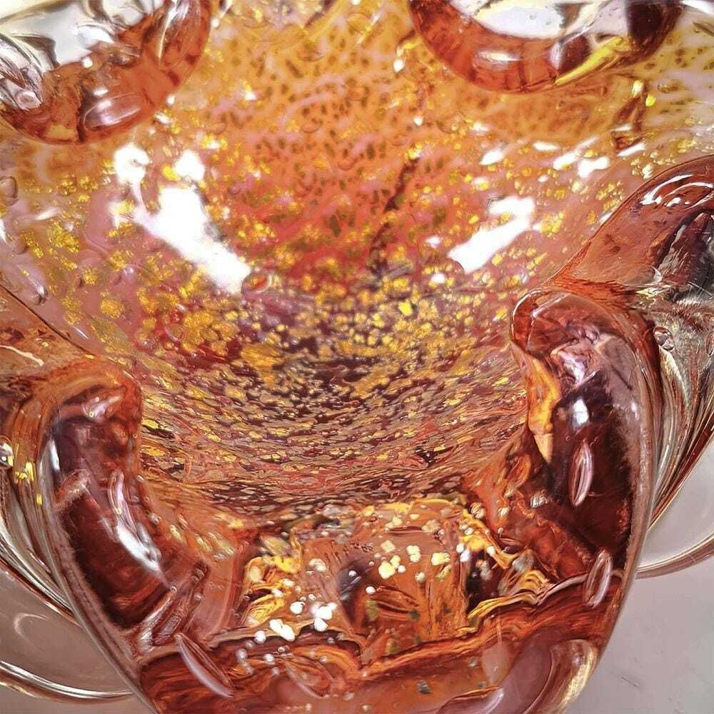 1950s Stunning Ashtray In Murano Glass With Gold Finishes, Made In Italy. photo buy