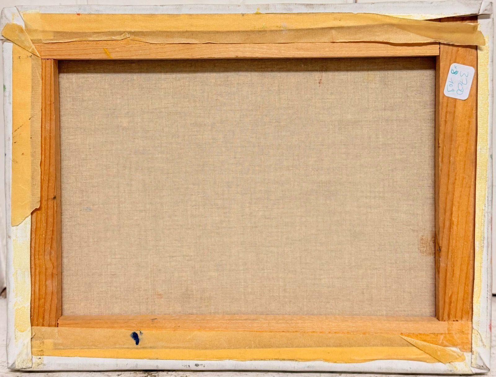 Figure blonde regardant vers un bois, peinture moderniste française, XXe siècle, huile sur toile photo vinterior