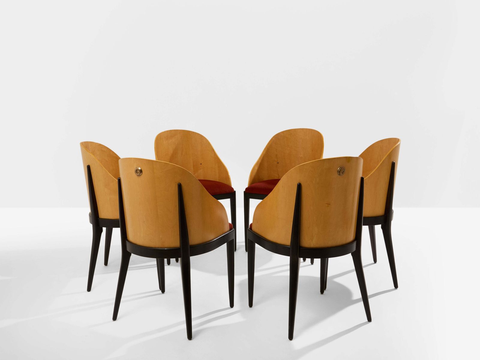 Chaises Concerto Garouste & Bonetti en sycomore, bronze et velours d'alpaga, 1990 photo furniture