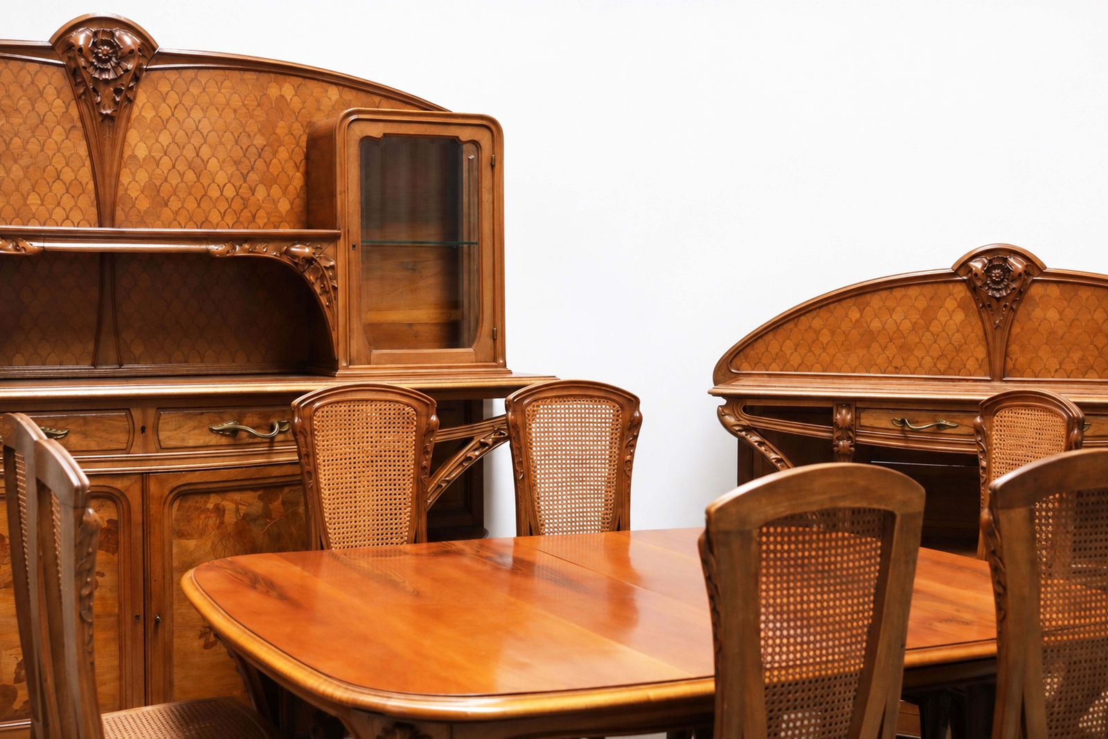 Louis Majorelle "Chicorée" Complete Art Nouveau Dining Room Set, France, 1900 photo furniture