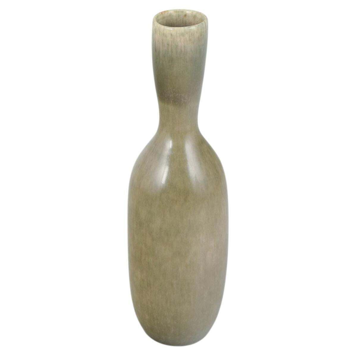 John Andersson For Höganäs. Unique Ceramic Vase With Hare’s Fur Glaze, 1970s.