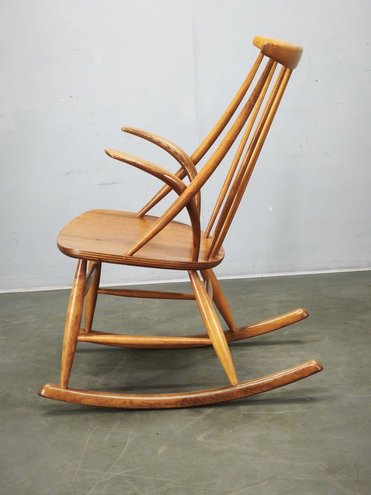photo furniture Illum Wikkelsø Danish Modern Rocking Chair By Niels Eilersen, 1960s