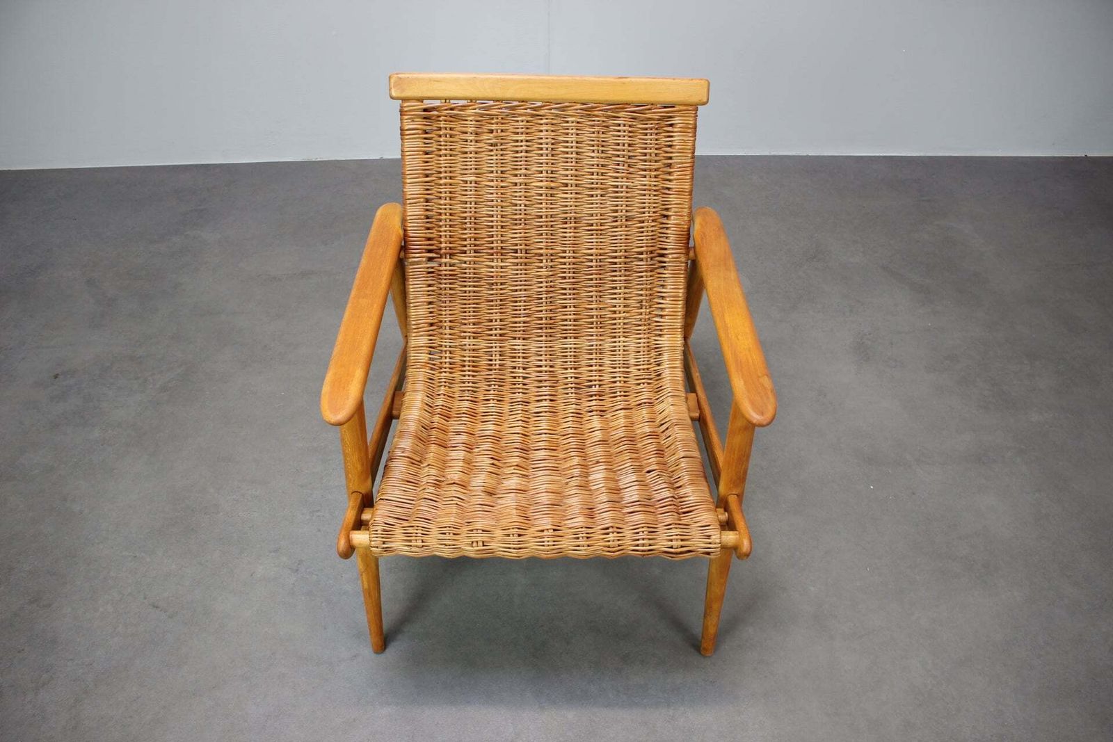 Fauteuil vintage en rotin ULUV, Tchécoslovaquie, années 1960 photo furniture