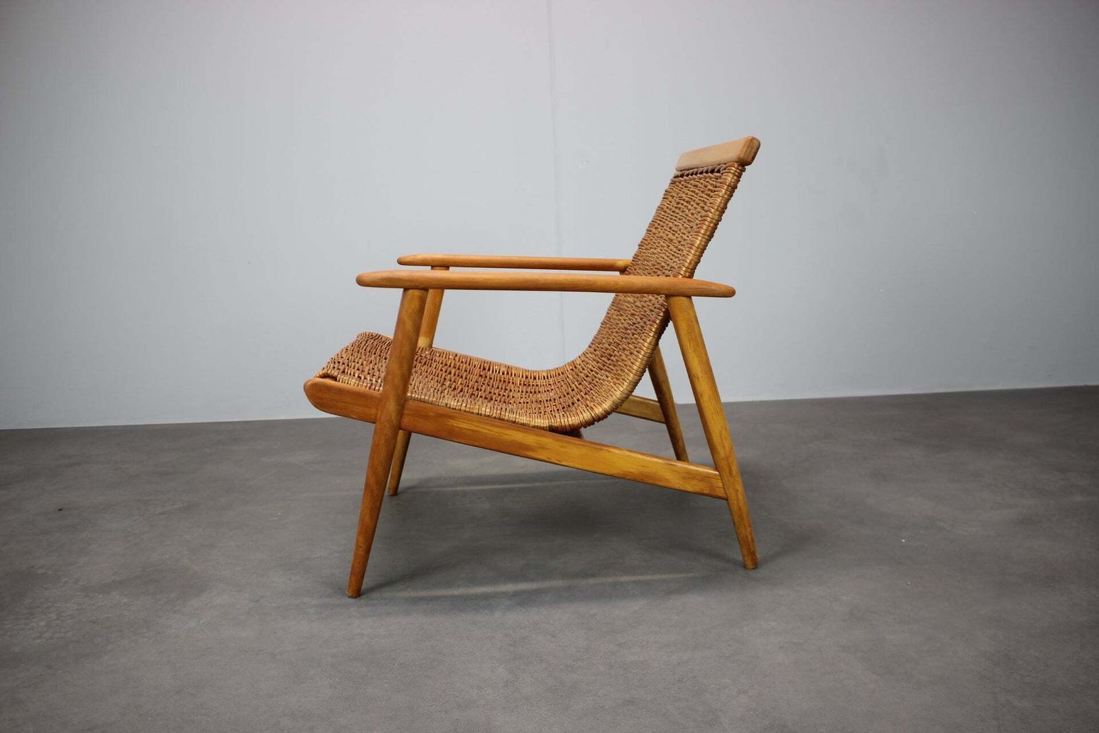 Vintage Uluv Rattan Armchair, Czechoslovakia, 1960s photo vintage