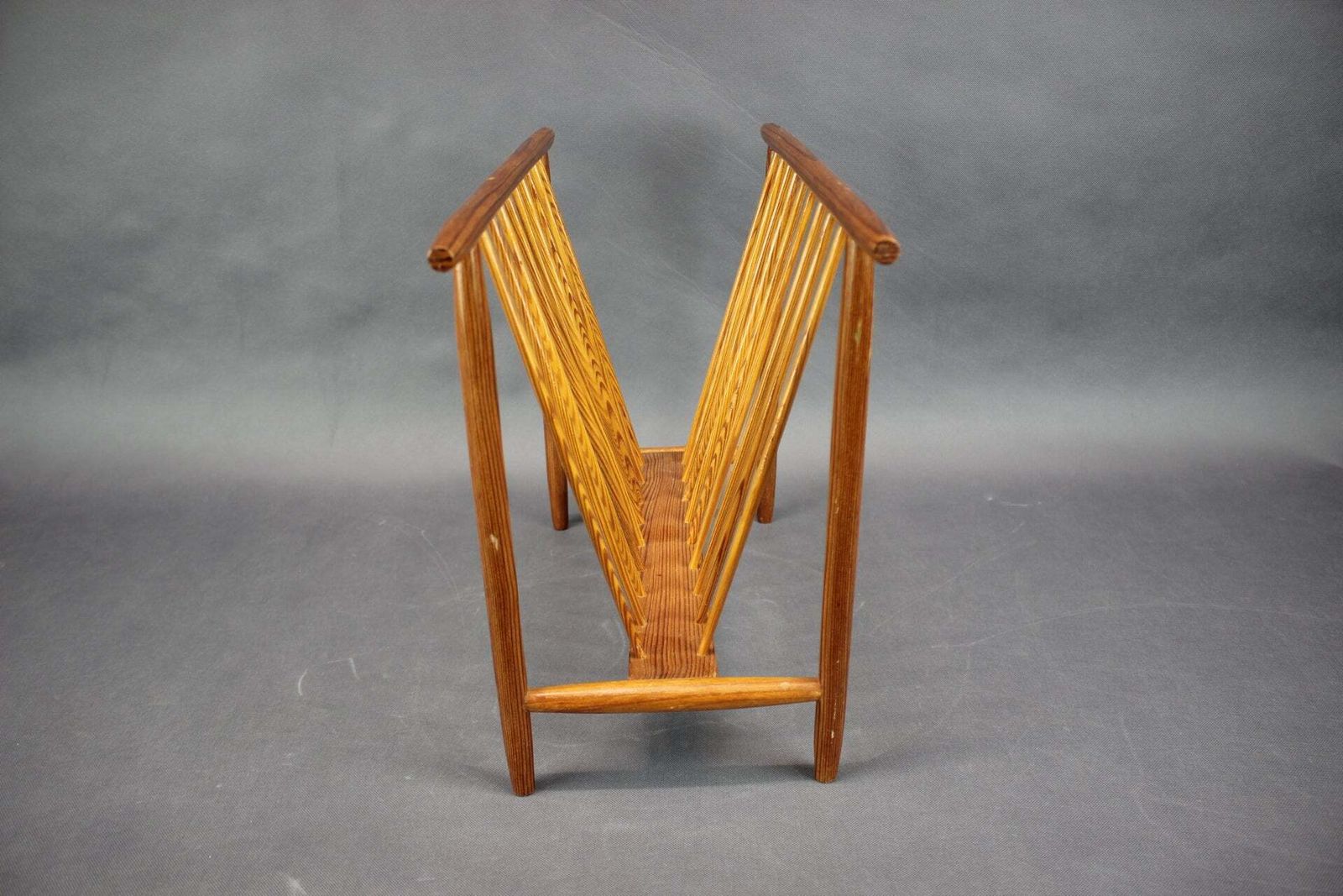 1950s Czechoslovakian Mid Century Modern Wooden Magazine Rack photo Home Decor