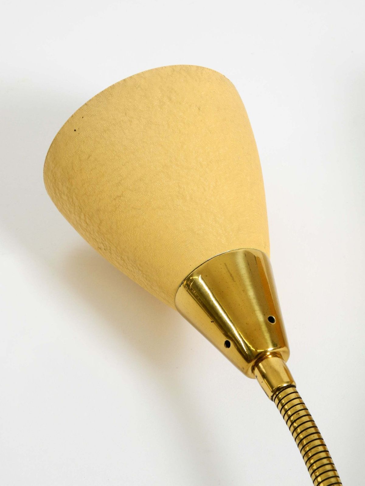 787.0 1950s Brass Wall Lamp With A Gooseneck And Double Shade By Cosack Lechten photo