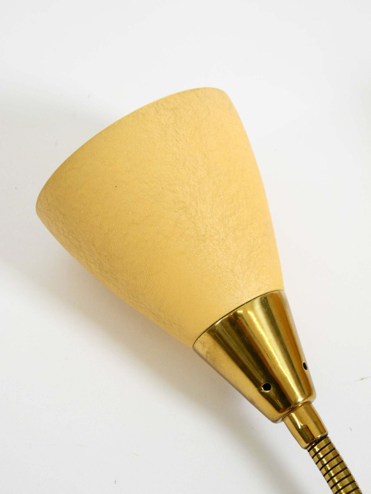 photo vinterior 1950s Brass Wall Lamp With A Gooseneck And Double Shade By Cosack Lechten