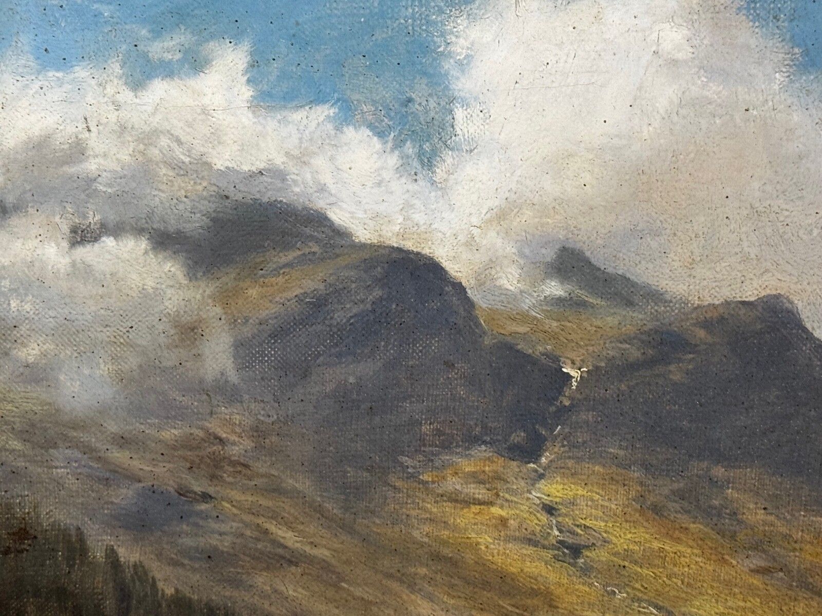 Kunst Gesigneerd Stephen Enoch Hogley (1842 1927) Borrowdale, Cumberland Glaramara Fell Olieverf Landschap Ca. 1880 photo