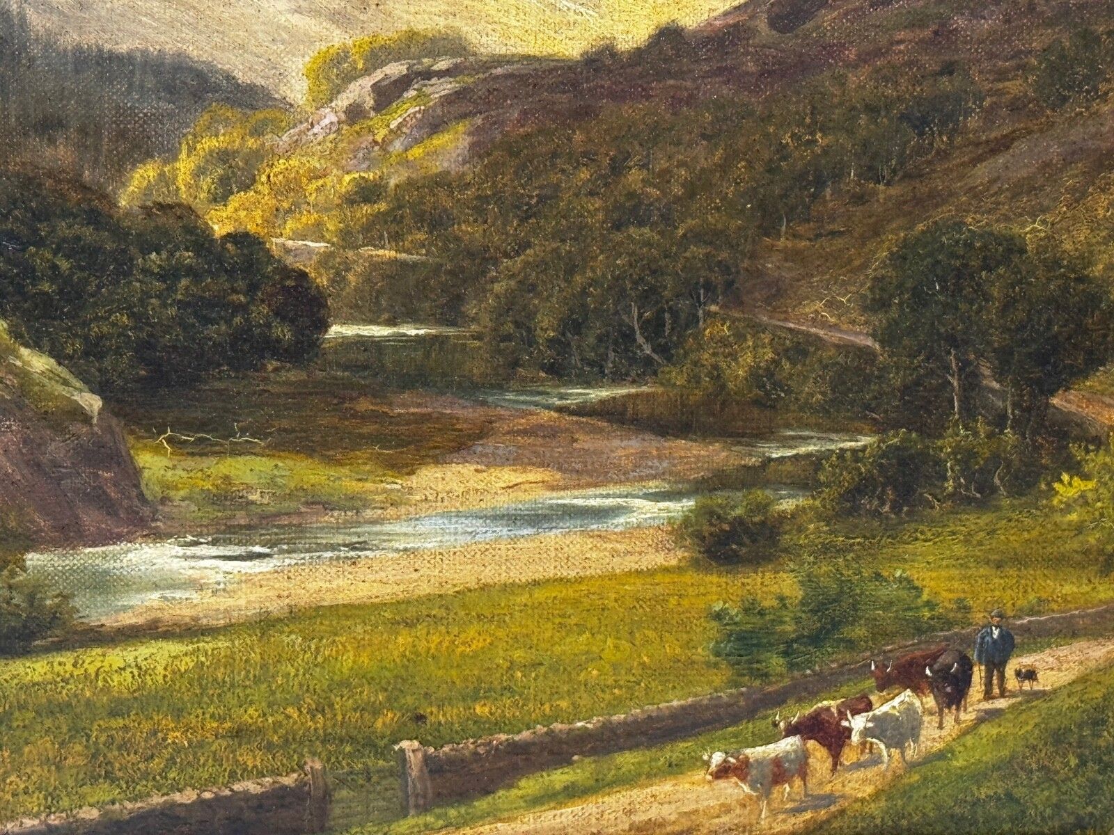 5000.0 Gesigneerd Stephen Enoch Hogley (1842 1927) Borrowdale, Cumberland Glaramara Fell Olieverf Landschap Ca. 1880 photo