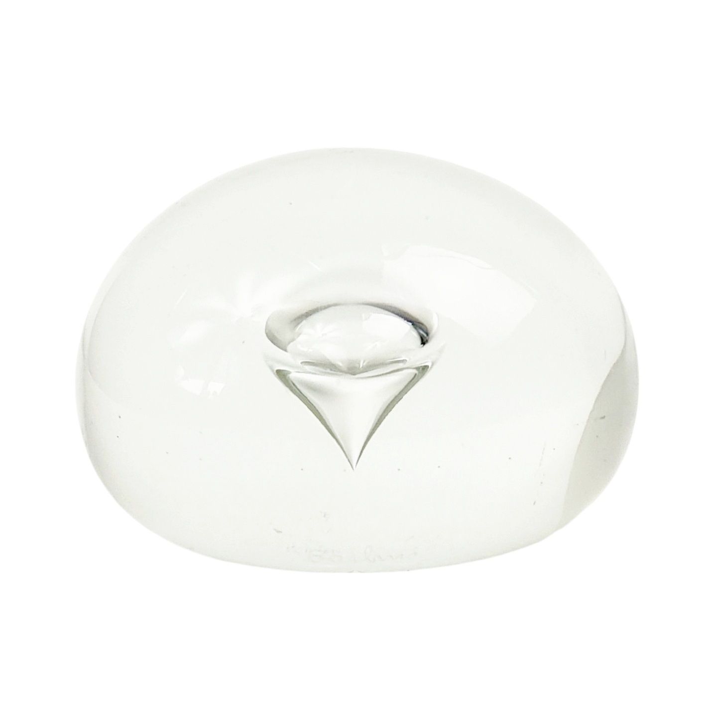 Transparent Murano Glass Paperweight By Alfredo Barbini, Italy, 1970s