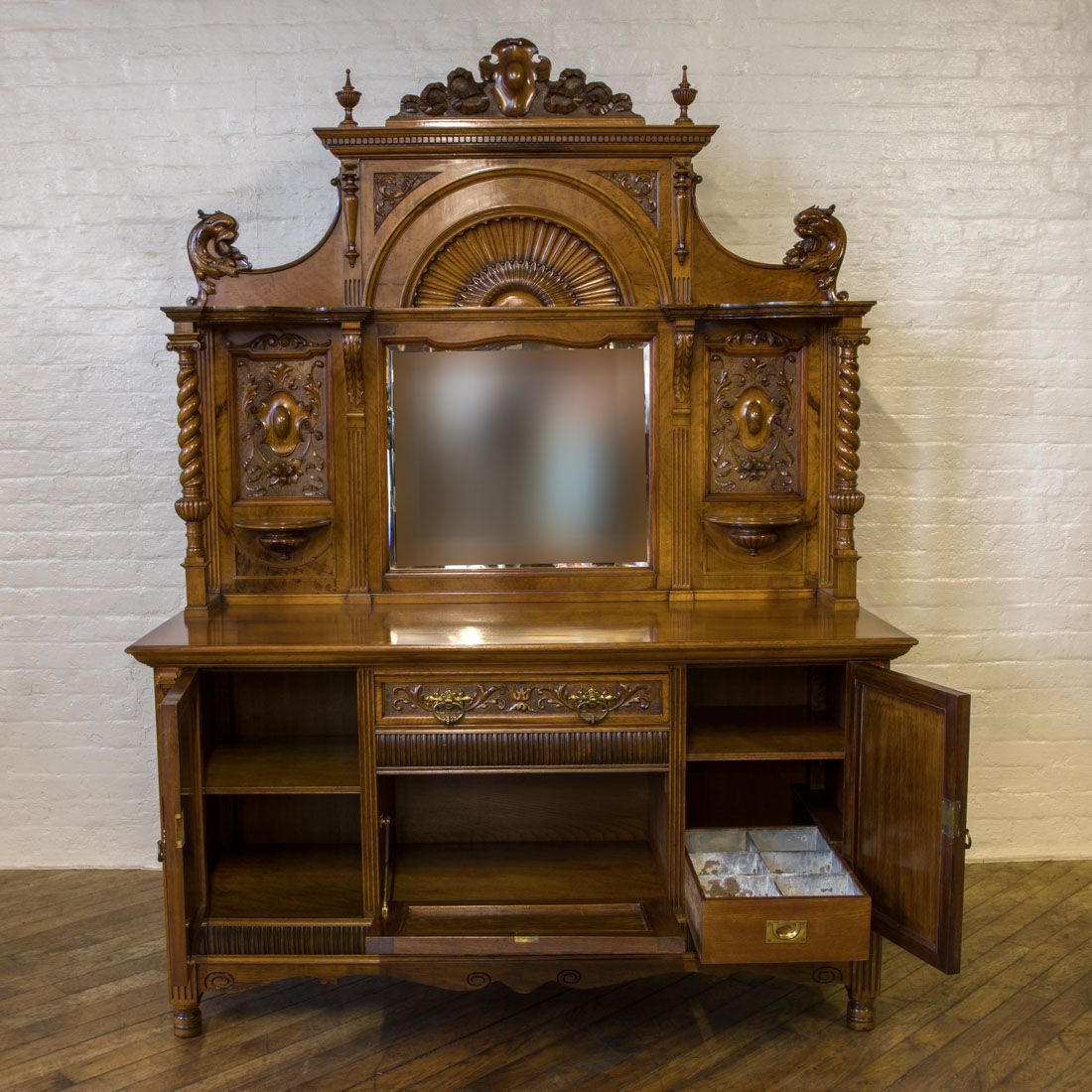 Victorian Pollard Oak Sideboard photo furniture