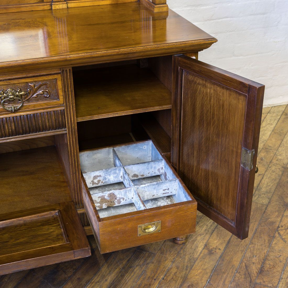 Victorian Pollard Oak Sideboard photo for sale