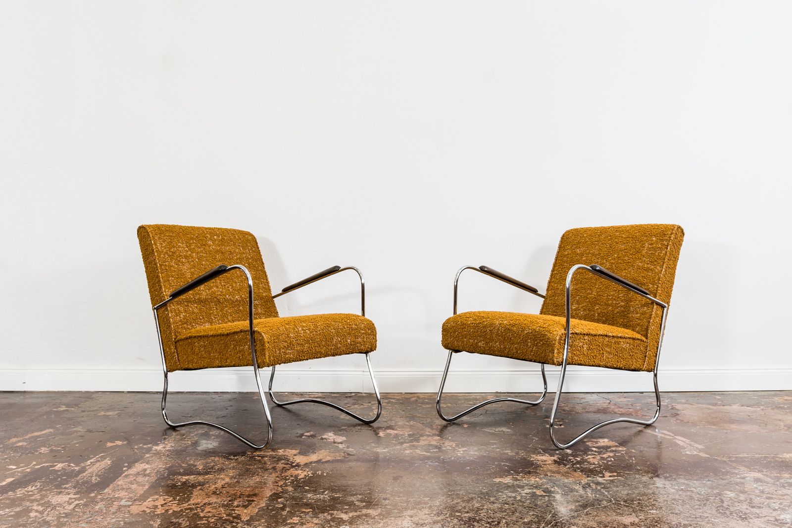 Bauhaus stijl fauteuils, jaren 1950, Polen, set van 2 photo furniture