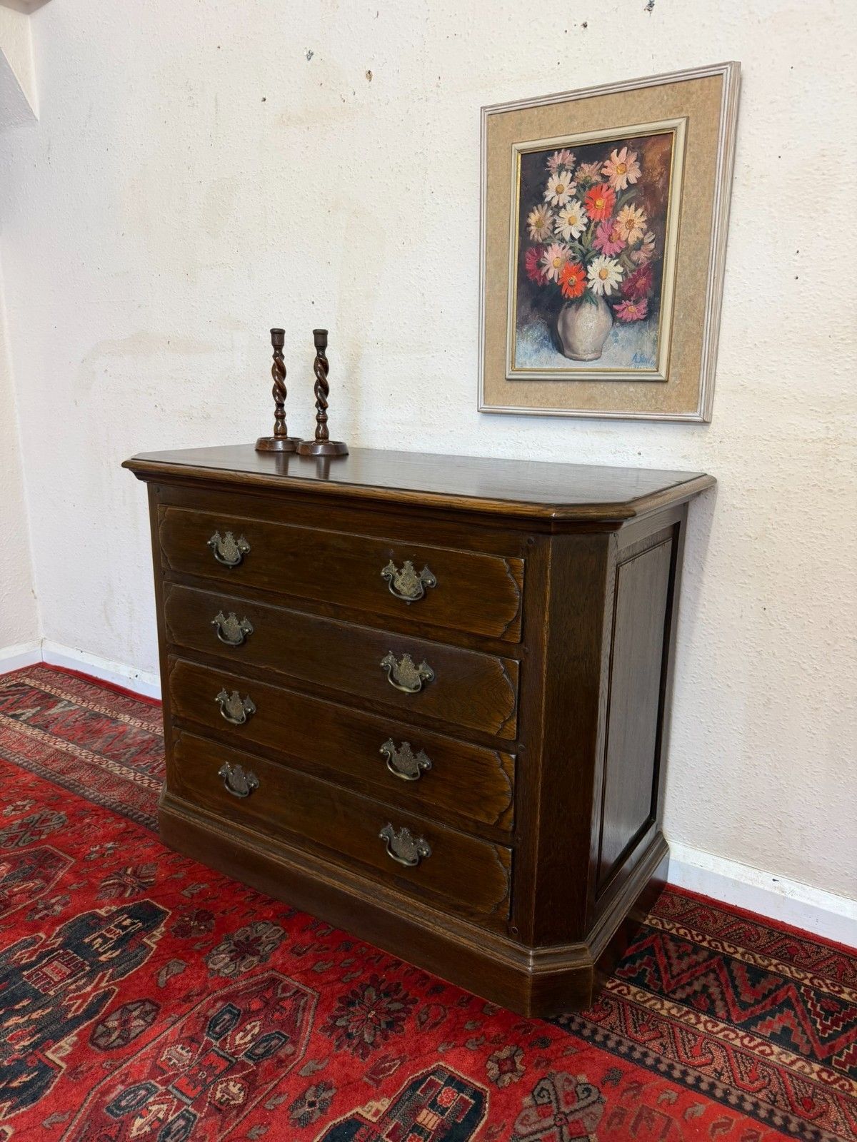 Outstanding Quality Oak Chest Of Four Drawers photo furniture