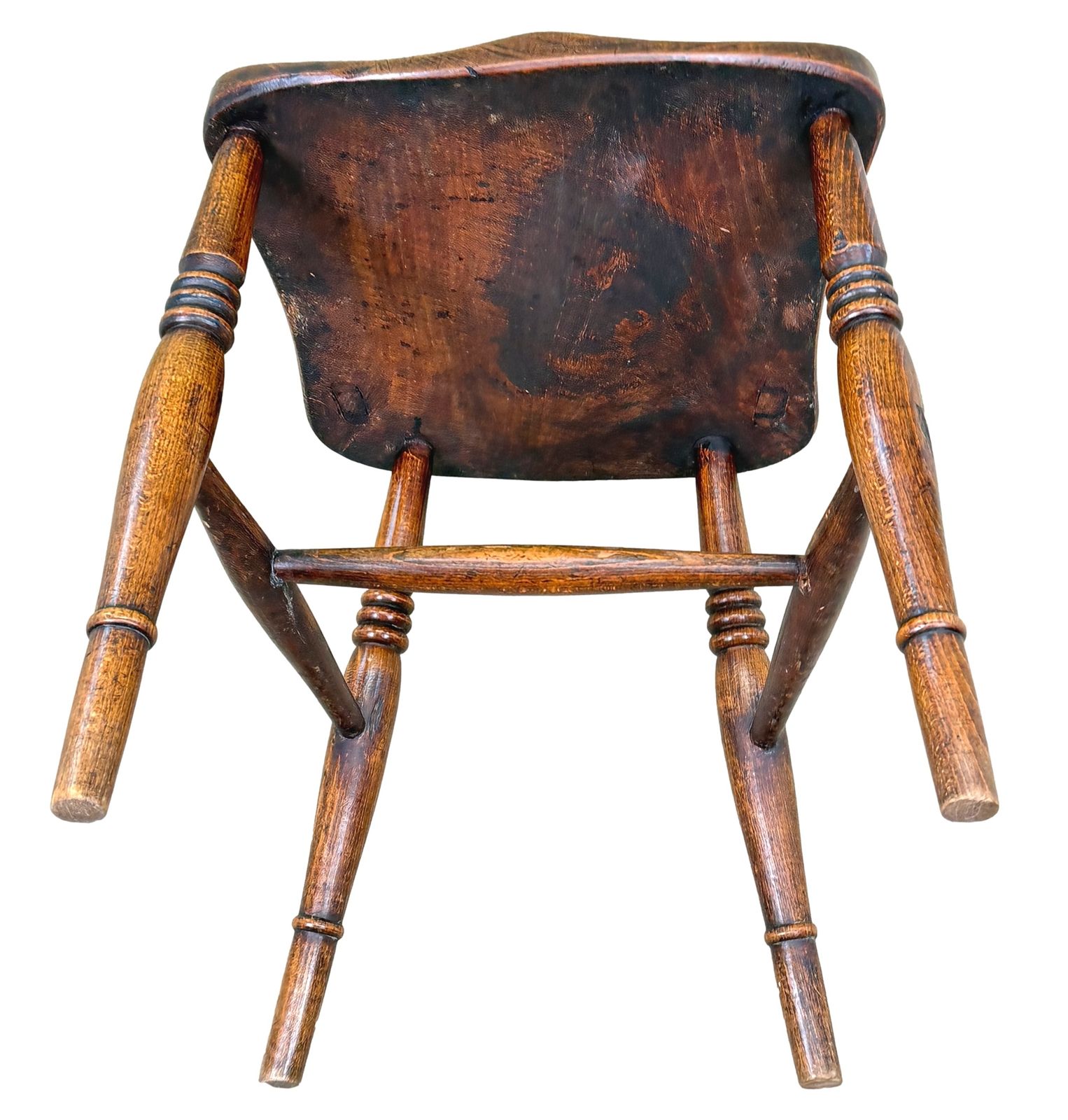 photo vinterior Set van 6 Windsor eetkamerstoelen, boerderij/keuken, midden 19e eeuw (Engeland, ca. 1860)