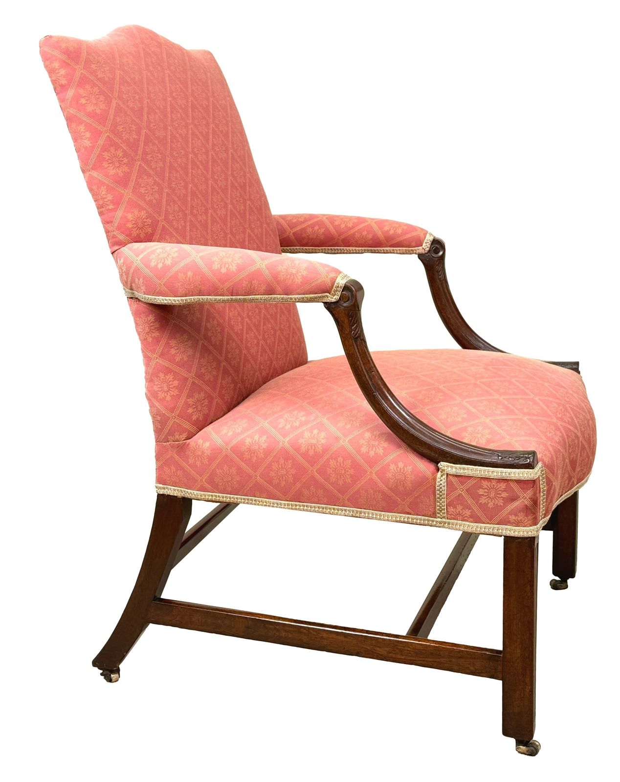 Georgische mahonie Gainsborough library fauteuil, 18e eeuw (Engeland, ca. 1760) photo vinterior