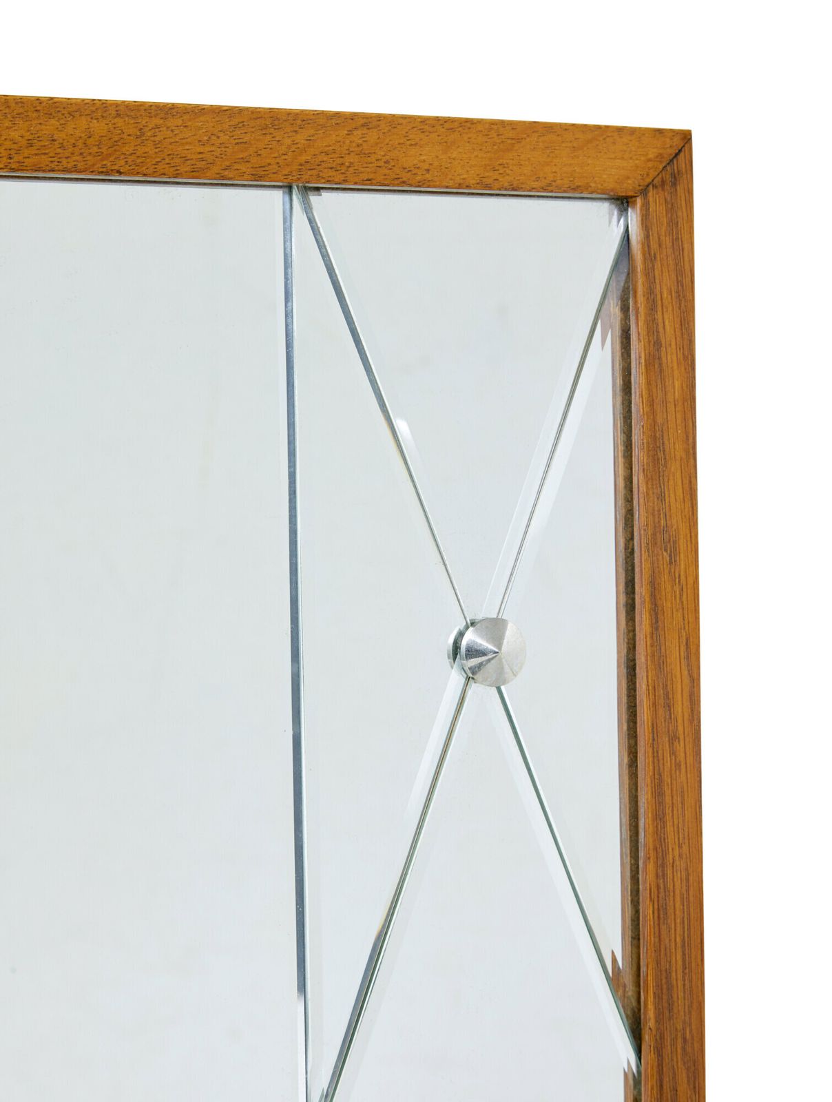 Mid-Century Scandinavische Gesegmenteerde Wandspiegel van G&T photo furniture
