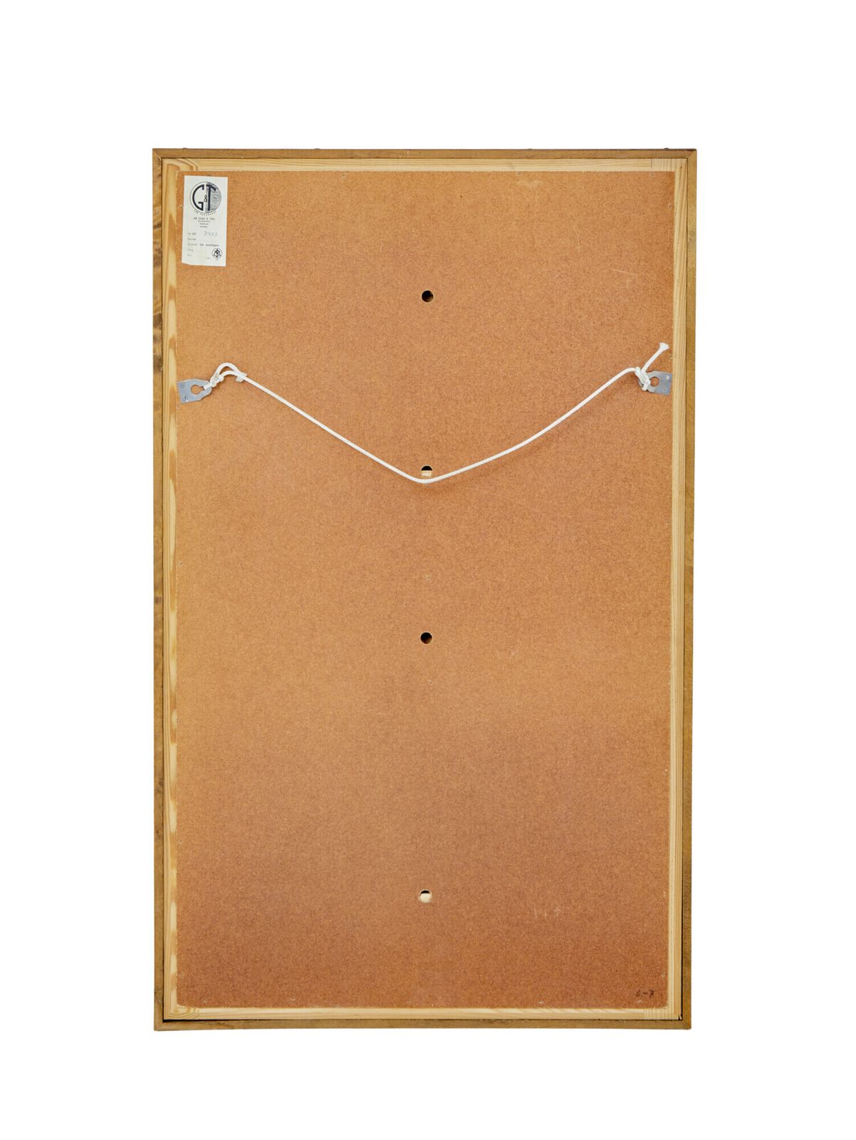 Mid-Century Scandinavische Gesegmenteerde Wandspiegel van G&T photo 1595.0