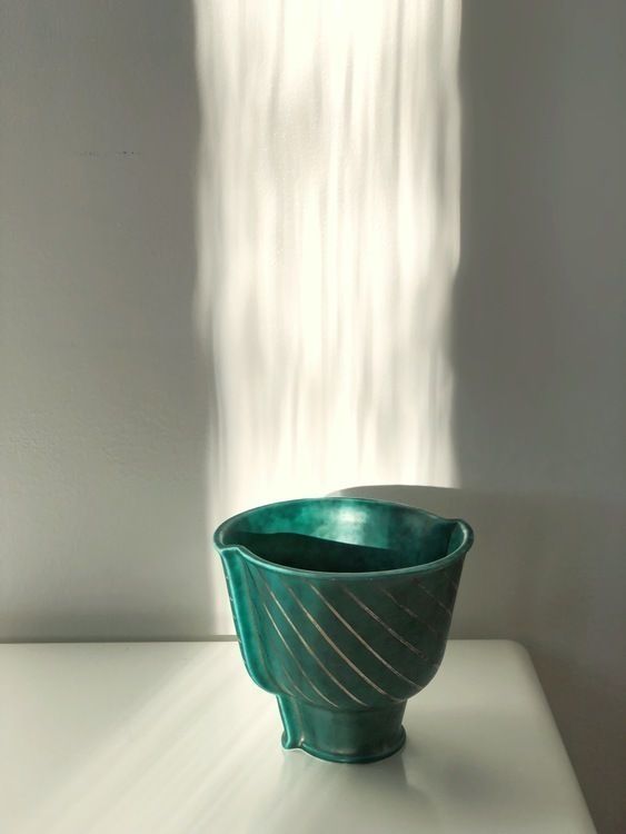 Wilhelm Kåge 'Argenta' Stoneware Vase By Gustavsberg photo furniture